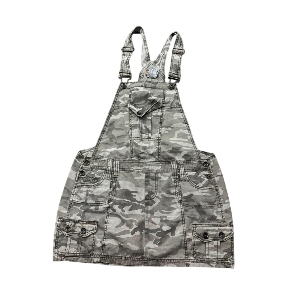 Vintage Y2K No Boundaries Camo Overalls Dress Juniors 13